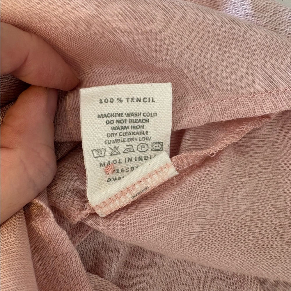 Rare Earth Hallie Double Pocket Safari Shirt Dusty Pink 100% Tencel Size 6 NWT - Picture 7 of 10